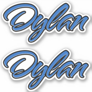 Dylan Name blue Aufkleber Sticker Stickerset