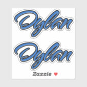 Dylan Name blue Aufkleber Sticker Stickerset (Blatt)