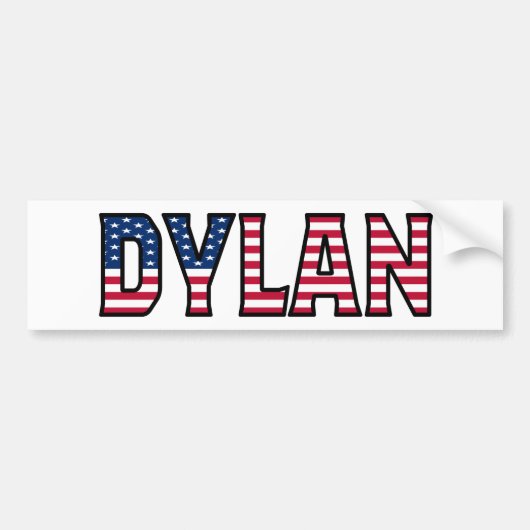Dylan Name Vorname USA Aufkleber Sticker Auto Autoaufkleber (Vorne)