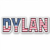 Dylan Name Vorname USA Sticker Stickerset (Vorderseite)