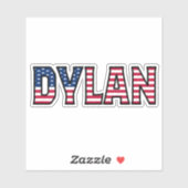 Dylan Name Vorname USA Sticker Stickerset (Blatt)