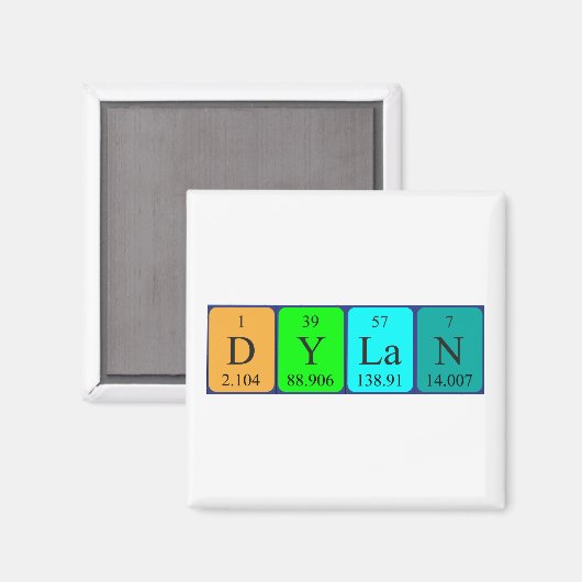 Dylan Periodenmagnet Magnet (Vorderseite/Rückseite)