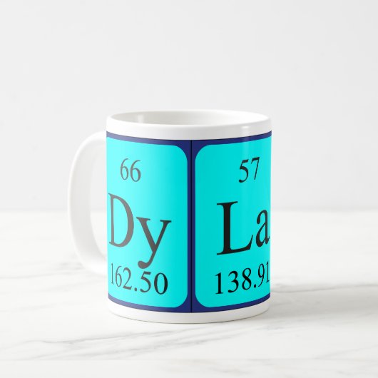 Dylan Periodenname Tasse (Vorderseite Links)