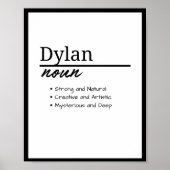 Dylan, Personalisierte Bezeichnung für Junge Poster (Vorne)