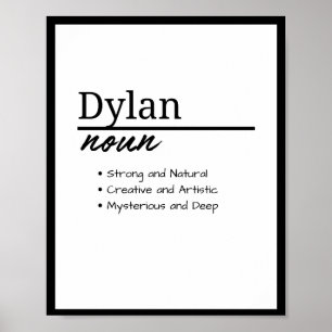 Dylan, Personalisierte Bezeichnung für Junge Poster