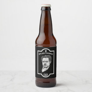 Dylan Thomas Welsh Poet Bierflaschenetikett