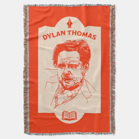 Dylan Thomas Welsh Poet Decke (Vorderseite Vertikal)