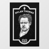 Dylan Thomas Welsh Poet Fensteraufkleber (Blatt)