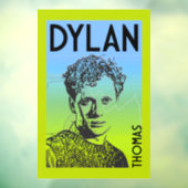 Dylan Thomas Welsh Poet Fensteraufkleber (Blatt 3)