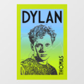 Dylan Thomas Welsh Poet Fensteraufkleber (Blatt)