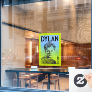 Dylan Thomas Welsh Poet Fensteraufkleber
