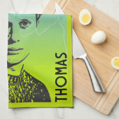 Dylan Thomas Welsh Poet Geschirrtuch (Viertel Falte)