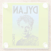 Dylan Thomas Welsh Poet Glasuntersetzer (Rückseite)