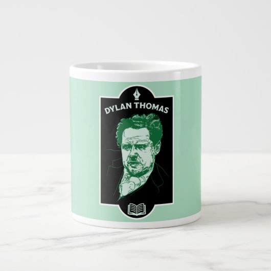 Dylan Thomas Welsh Poet Jumbo-Tasse (Vorderseite)