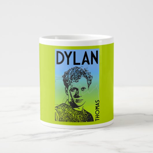 Dylan Thomas Welsh Poet Jumbo-Tasse (Vorderseite)