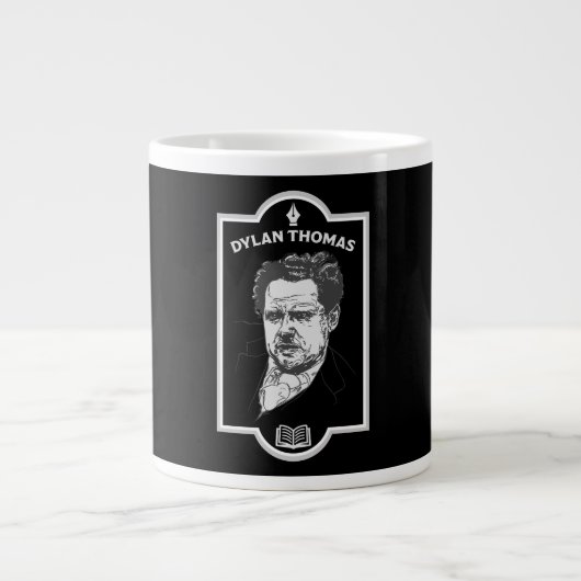 Dylan Thomas Welsh Poet Jumbo-Tasse (Vorderseite)