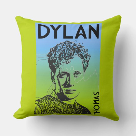Dylan Thomas Welsh Poet Kissen (Vorderseite)