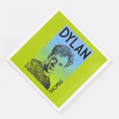 Dylan Thomas Welsh Poet Serviette (Ecke)