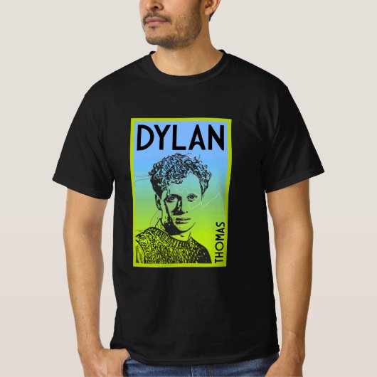 Dylan Thomas Welsh Poet T-Shirt (Vorderseite)