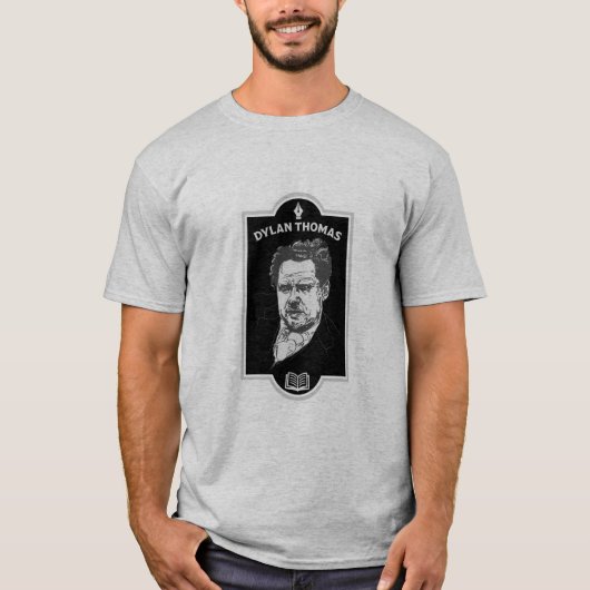 Dylan Thomas Welsh Poet T-Shirt (Vorderseite)