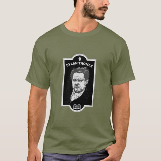 Dylan Thomas Welsh Poet T-Shirt (Vorderseite)