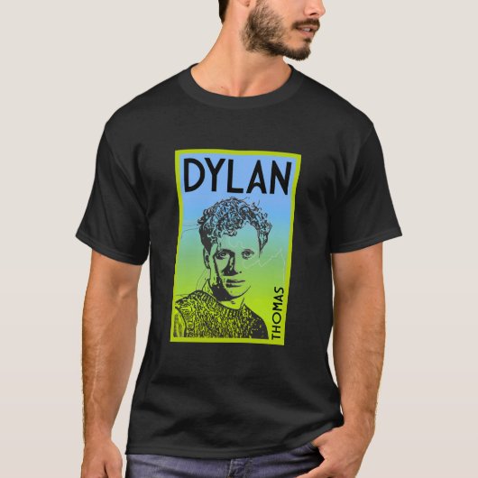 Dylan Thomas Welsh Poet T-Shirt (Vorderseite)