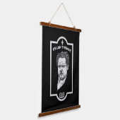 Dylan Thomas Welsh Poet Wandteppich Mit Holzrahmen (Gewinkelt)