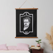 Dylan Thomas Welsh Poet Wandteppich Mit Holzrahmen (Schlafzimmer)