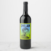 Dylan Thomas Welsh Poet Weinetikett (Vorderseite)
