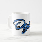 Dylan Vorname Name blue Tasse Kaffeetasse (Vorderseite Links)