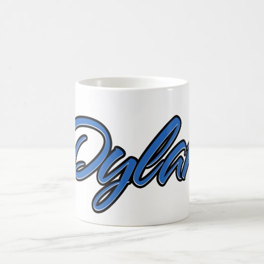Dylan Vorname Name blue Tasse Kaffeetasse (Mittel)