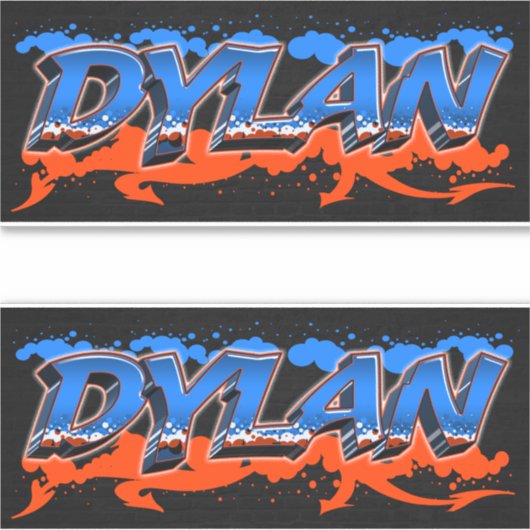 Dylan Vorname Name Graffiti Aufkleber Sticker (Vorderseite)