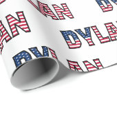 Dylan Vorname Name USA US Geschenkpapier Papier (Rolleneckpunkt)