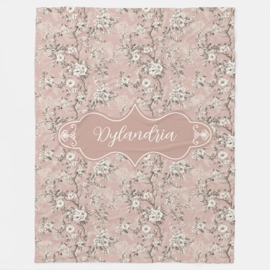 Dylandria Vintag Dusty Rose Pink Fleecedecke (Vorderseite)