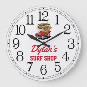 Dylans Surfshop Woody Large Clock Große Wanduhr