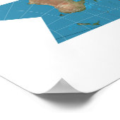 Dymaxion Weltkarte oder Fuller-Weltkarte Poster (Ecke)