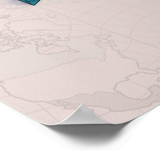 Dymaxion-Weltkarte Poster (Ecke)