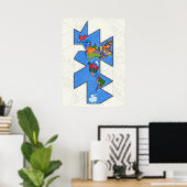 Dymaxion Weltkarte Poster (Heimbüro)