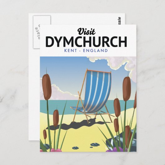 Dymchurch Kent Strandprospekt Postkarte (Vorne/Hinten)