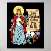 Dymphna Purity Lily Patron St. Mental Health Cat Poster (Vorne)