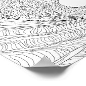 Dynamic Abstract Line Art: Flowing Energy Yin Yang Poster (Ecke)