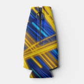 Dynamic Abstract Neon Light Speed Chaotic Tech Flaschenkühler (Rückseite)