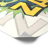 Dynamic Abstract Pop Art: Fragmented Zapping  Poster (Ecke)