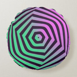 Dynamic Abstrakt Art Cotton Rundes Kissen