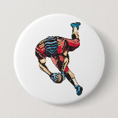 Dynamic American Football Player Touchdown Button (Vorderseite)