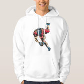 Dynamic American Football Player Touchdown Hoodie (Vorderseite)