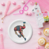 Dynamic American Football Player Touchdown Pappteller (Party)