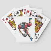 Dynamic American Football Player Touchdown Spielkarten (Rückseite)