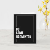 Dynamic Badminton Shuttle Racket Sport Play Challe Karte (Gelbe Blume)