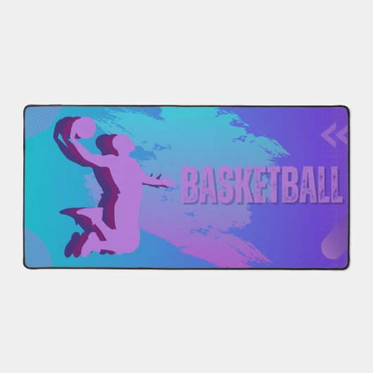 Dynamic Basketball Desk Mat - Lebhafter Sport Schreibtischunterlage (Vorderseite)